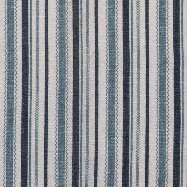 Turkish Ticking blue indoor fabric by Martyn Lawrence Bullard