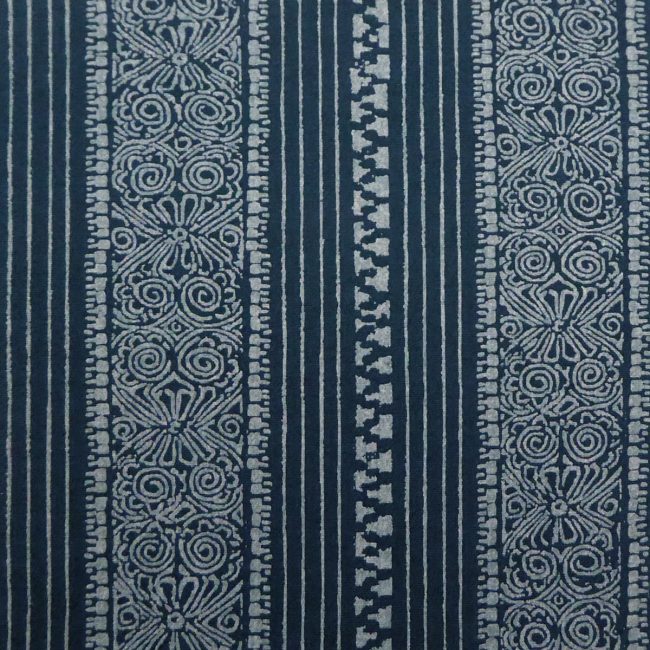 Eros Stripe Indigo indoor fabric by Martyn Lawrence Bullard