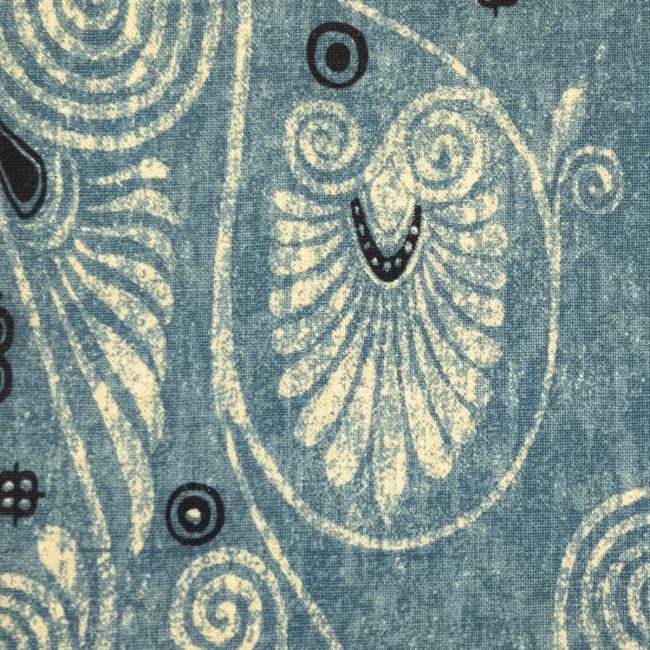 Kerylos Indian Ocean blue indoor fabric by Martyn Lawrence Bullard