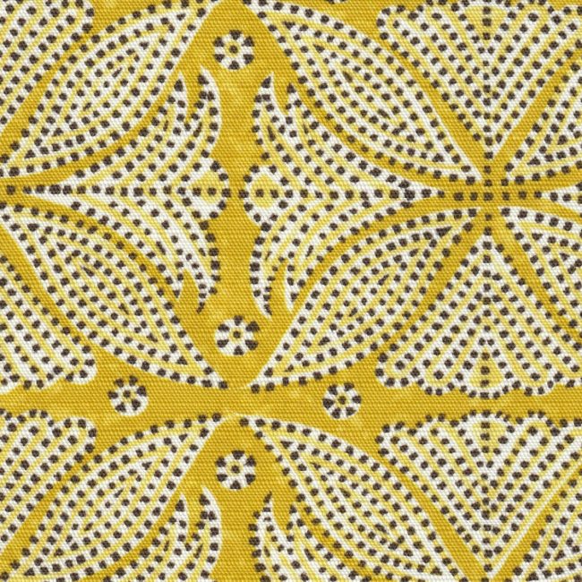 Kabba Kabba yellow dots outdoor fabric, designed by Martyn Lawrence Bullard