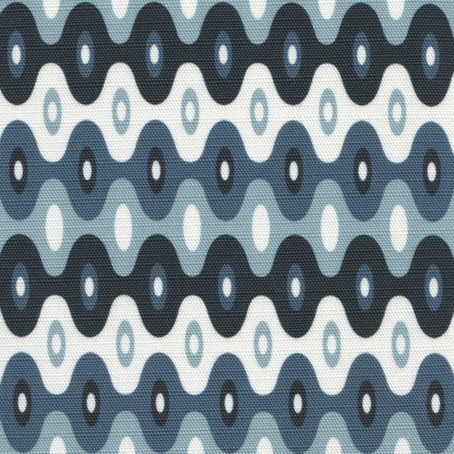 Kubla Mini Ocean blue outdoor fabric, designed by Martyn Lawrence Bullard