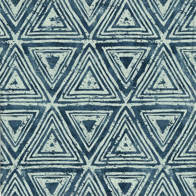 Zulu indigo blue outdoor fabric, designed by Martyn Lawrence Bullard