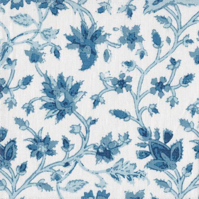 Iznik Vine blue indoor fabric by Martyn Lawrence Bullard