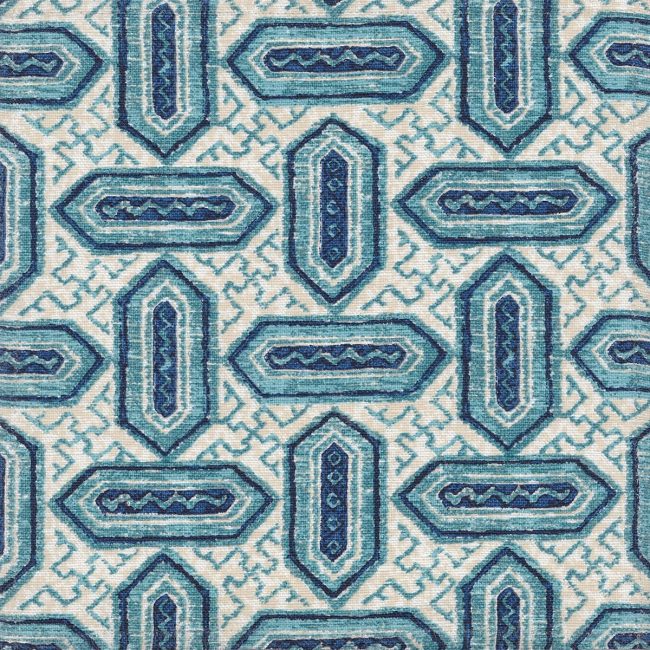 Kaftan blue indoor fabric by Martyn Lawrence Bullard