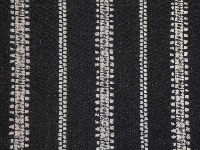 Ubud Stripe charcoal Indoor/Outdoor Performance Woven fabric by Martyn Lawrence Bullard